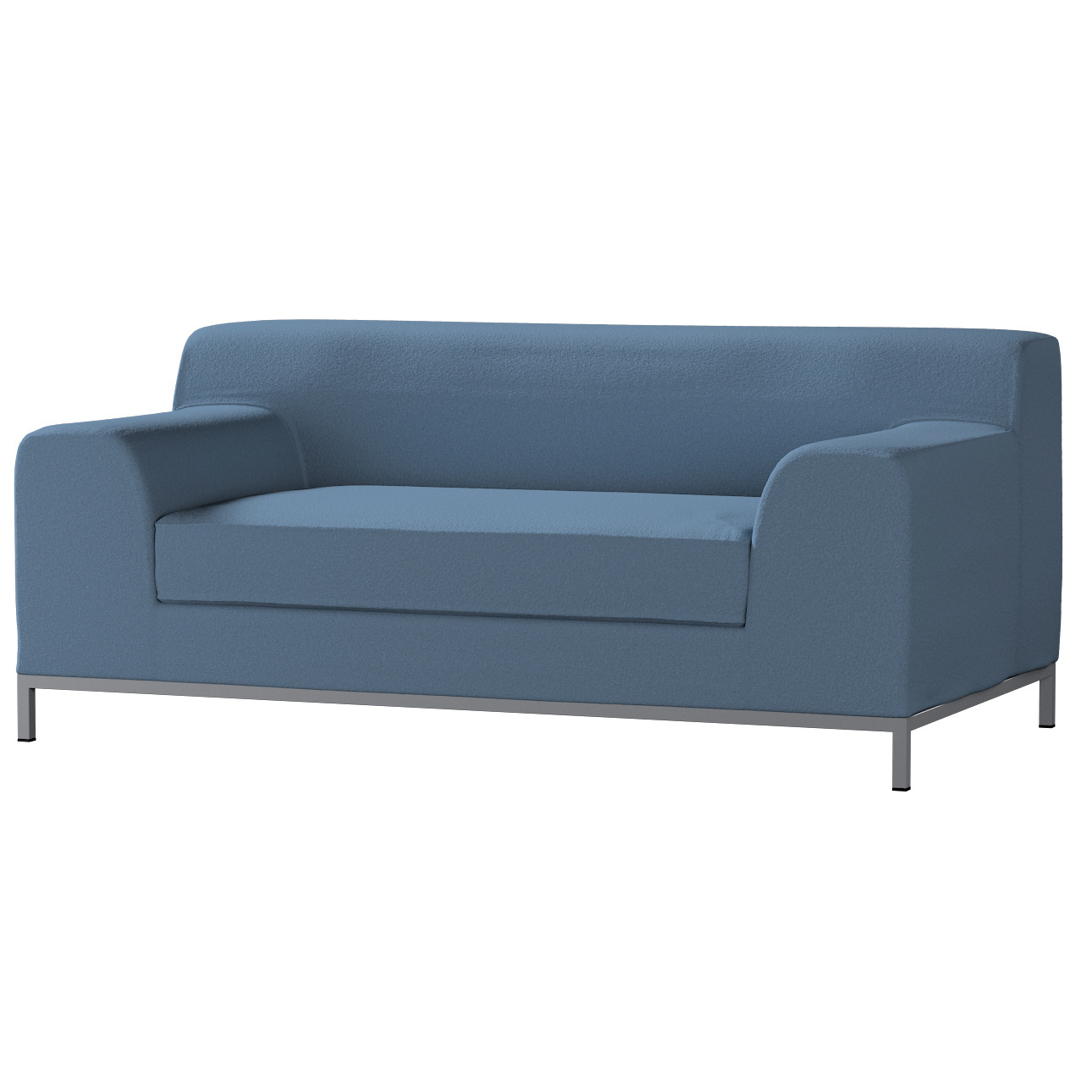 Bezug für Kramfors 2-Sitzer Sofa, blau, Sofahusse, Kramfors 2-Sitzer, Boucl günstig online kaufen