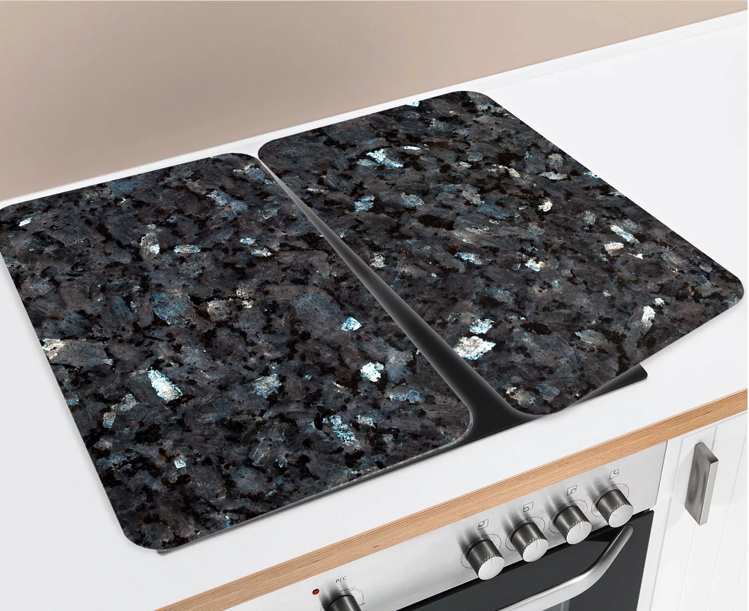 WENKO Herd-Abdeckplatte "Blauer Marmor", (Set, 2 tlg.) günstig online kaufen