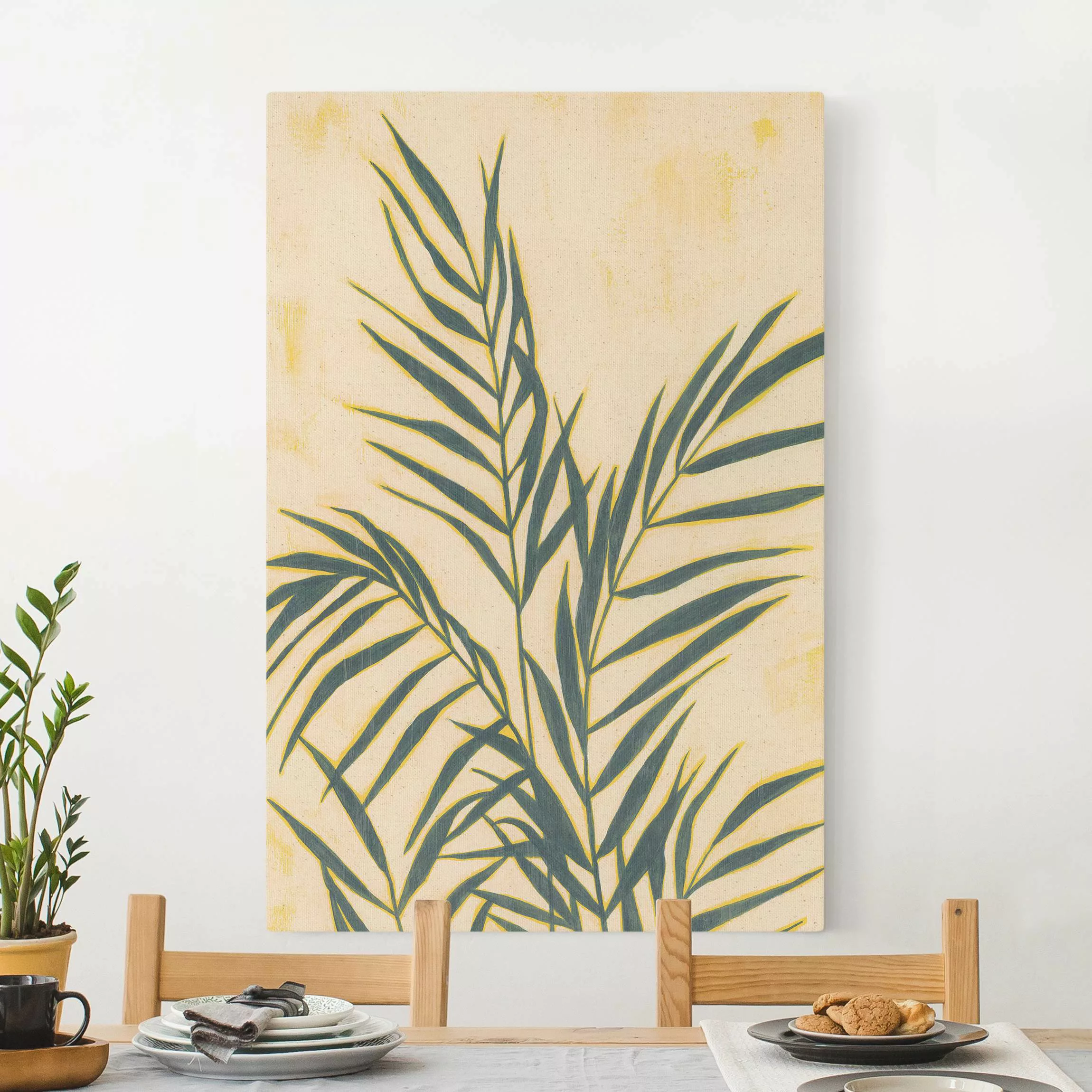 Leinwandbild auf Naturcanvas Palmenwedel im Sonnenlicht günstig online kaufen