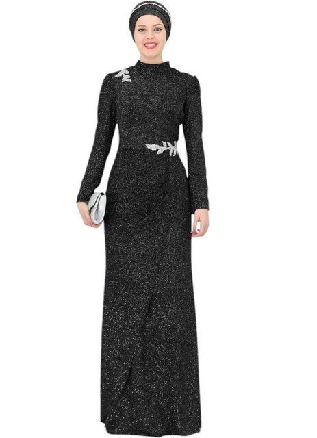 fashionshowcase Abendkleid Maxikleid mit Faltendetail – Abaya Hijab Mode Mo günstig online kaufen