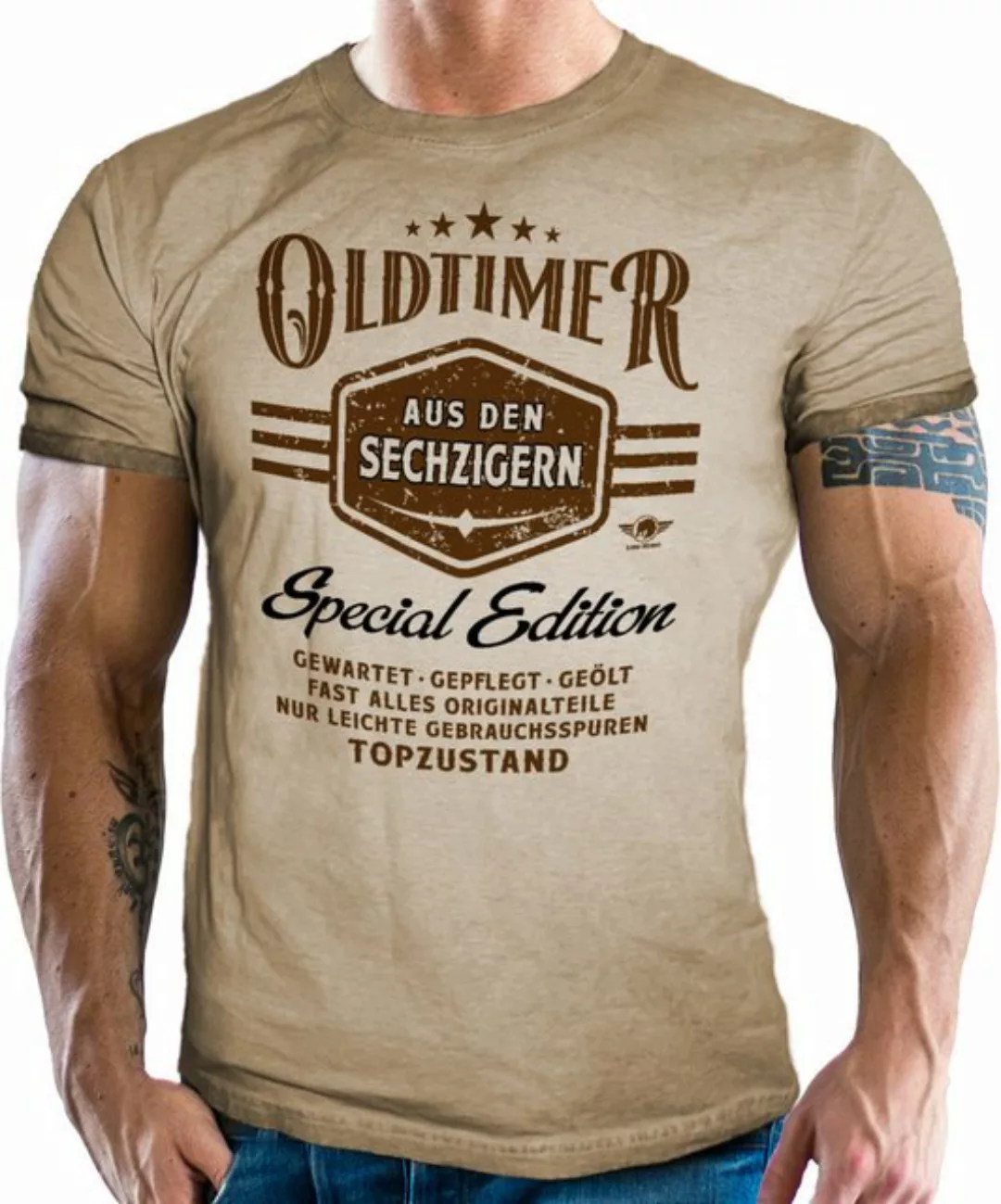 LOBO NEGRO® T-Shirt im Vintage Retro Look zum Geburtstag - Oldtimer Special günstig online kaufen
