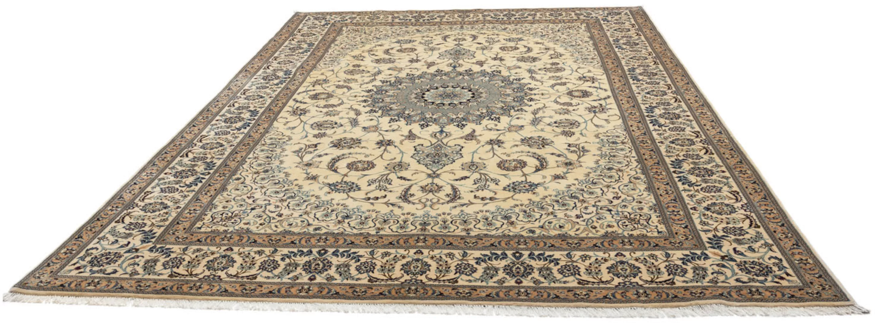 morgenland Wollteppich »Nain 6la Medaillon Beige scuro 356 x 250 cm«, recht günstig online kaufen