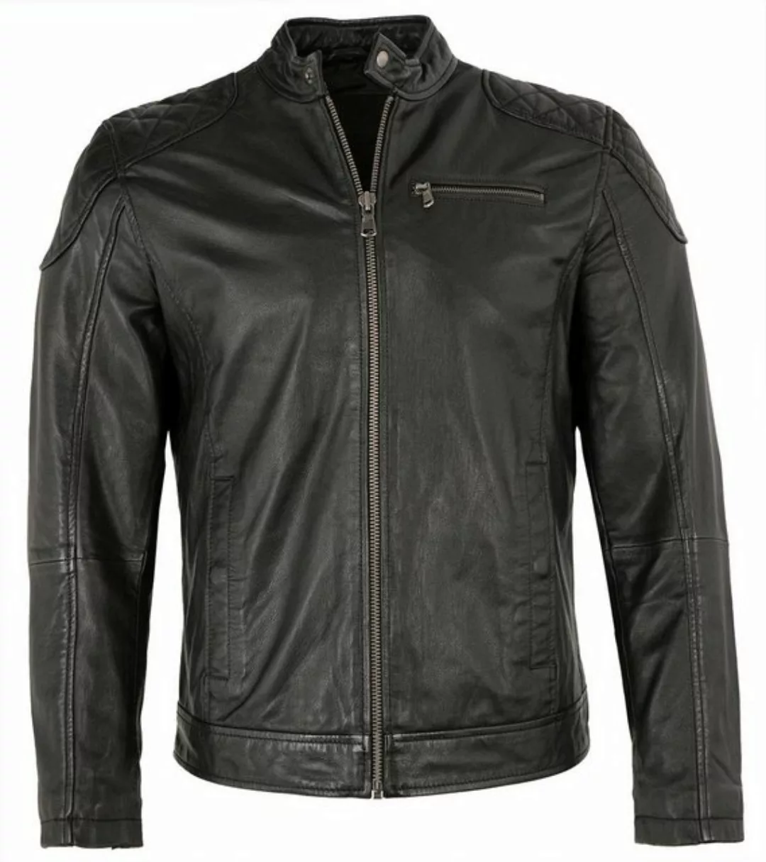 Lederjacken24 Lederjacke PB-HW 22-506 Herren Lederjacke Lammnappa schwarz günstig online kaufen