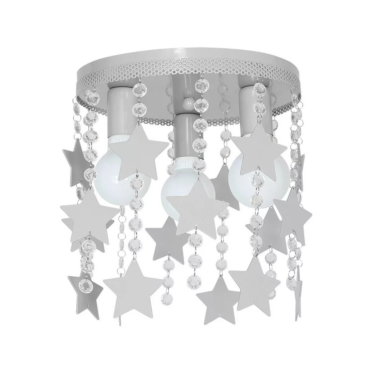 Kinderzimmerlampe STAR grau aus Metall/Kristall günstig online kaufen