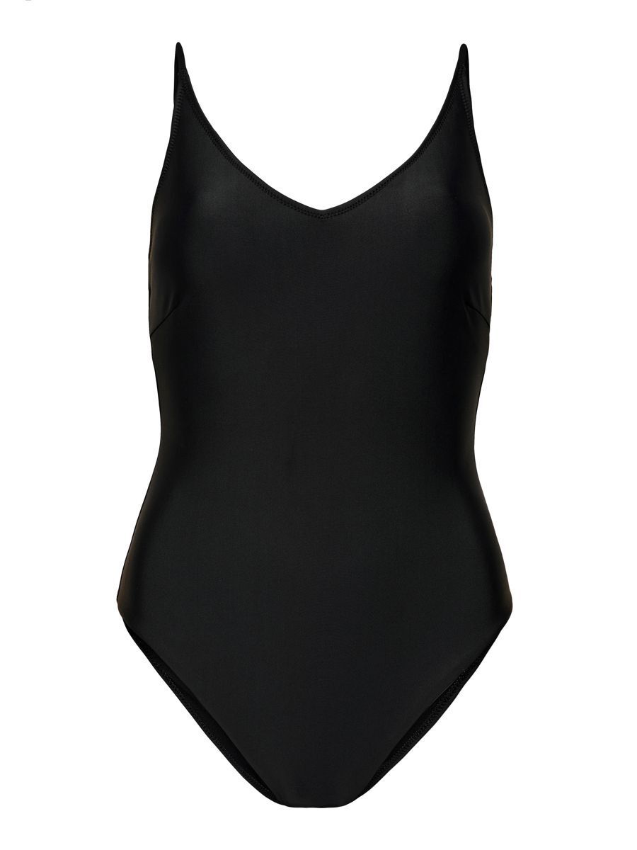 ONLY Tiefer V-ausschnitt Badeanzug Damen Schwarz günstig online kaufen