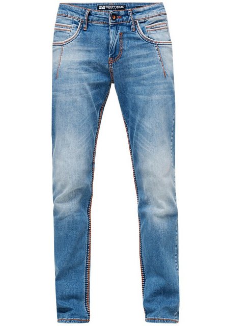 Rusty Neal Straight-Jeans, in modischer Used-Optik günstig online kaufen