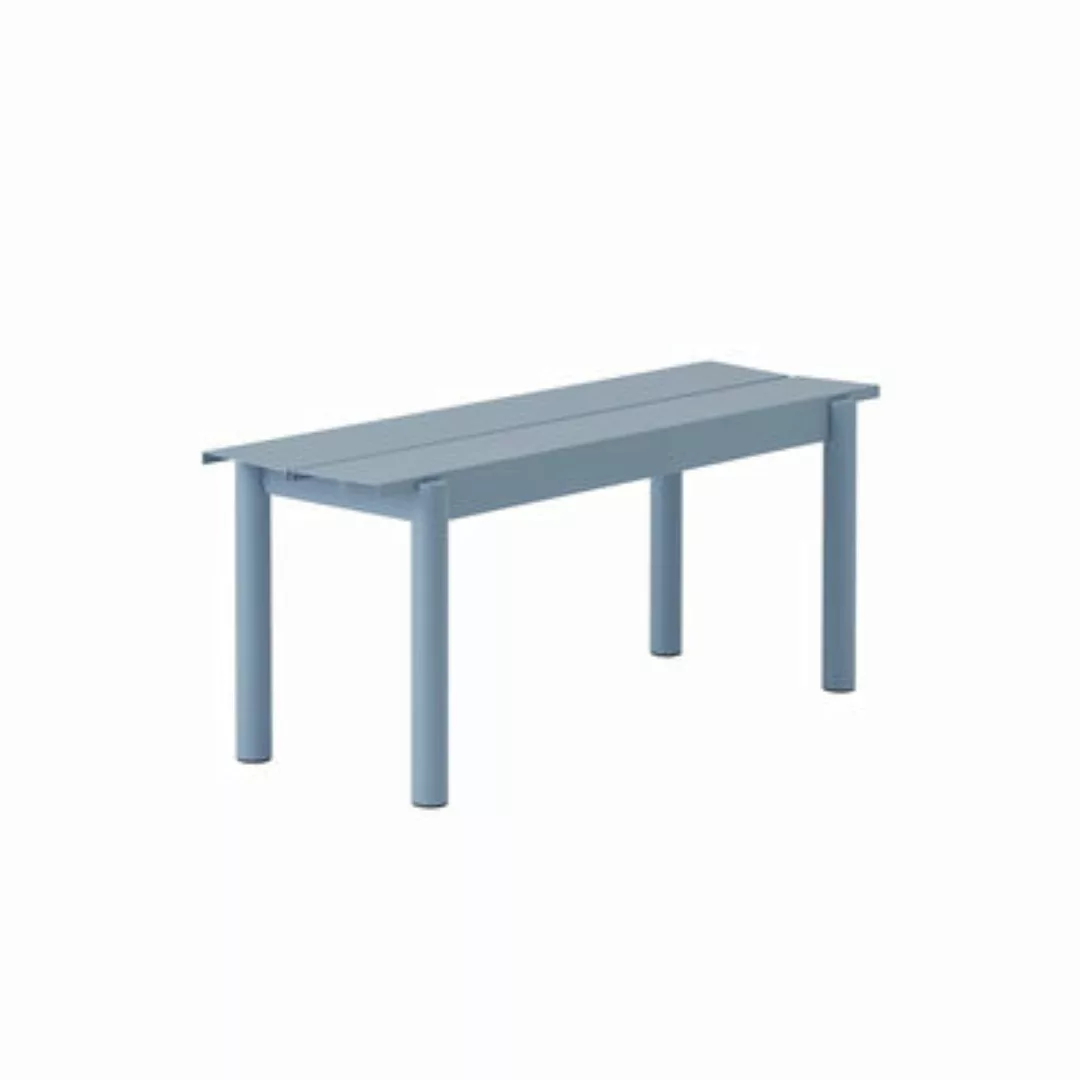 Bank Linear metall blau / Stahl - L 110 cm - Muuto - Blau günstig online kaufen
