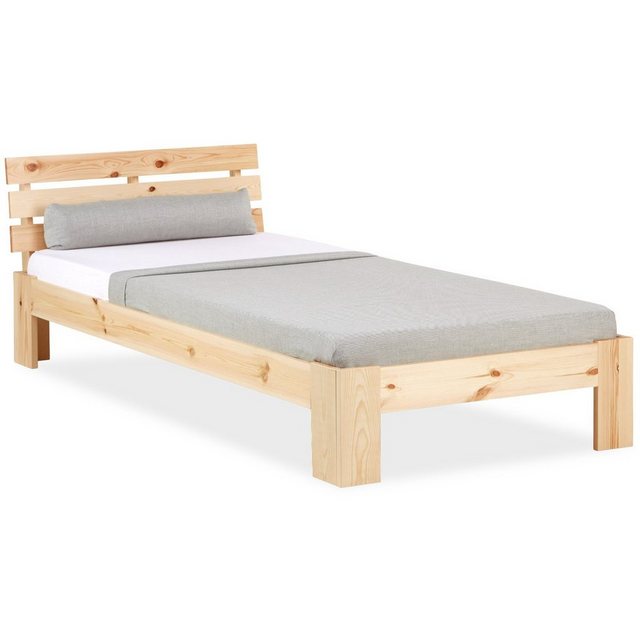 Homestyle4u Holzbett 90 x 200 cm mit Lattenrost in Braun 2191 günstig online kaufen