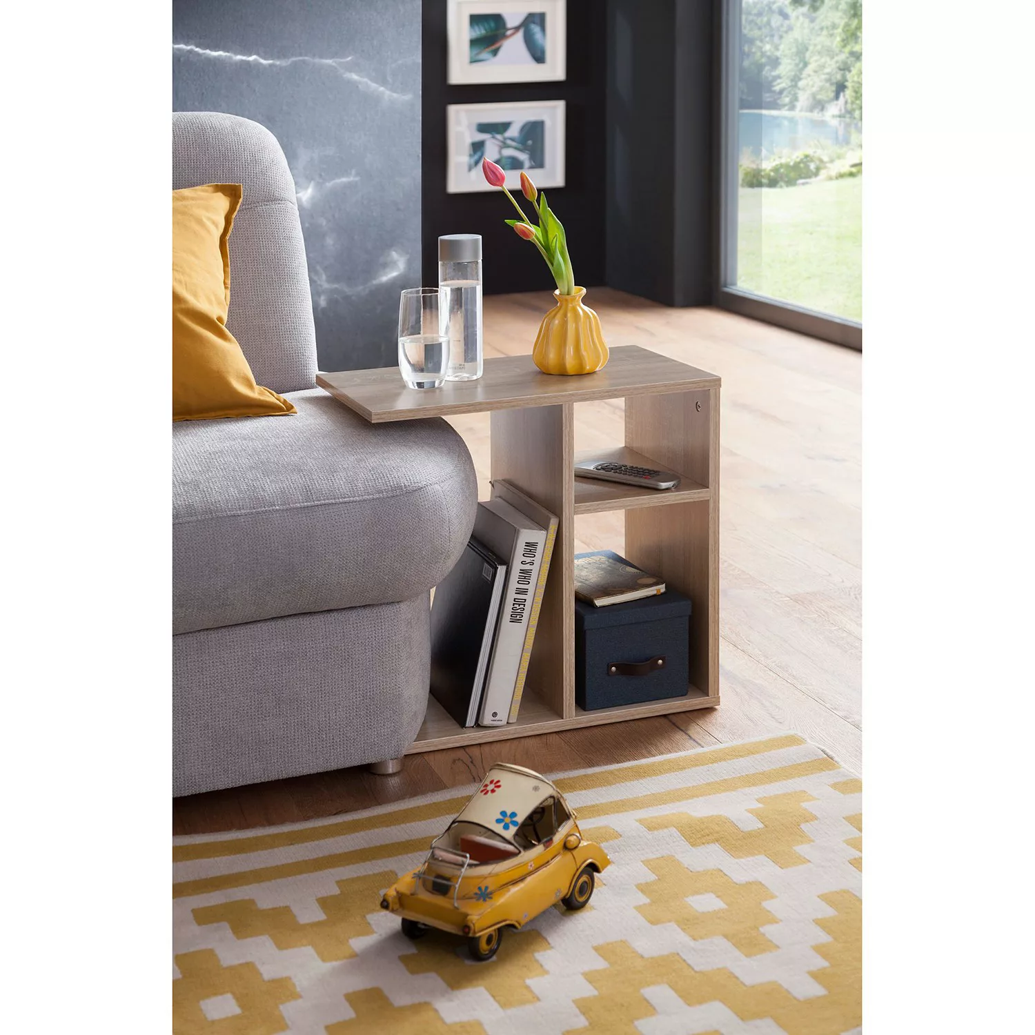 Beistelltisch 50x50x30 cm Holz Sonoma Design Anstelltisch Sofa | Couchtisch günstig online kaufen