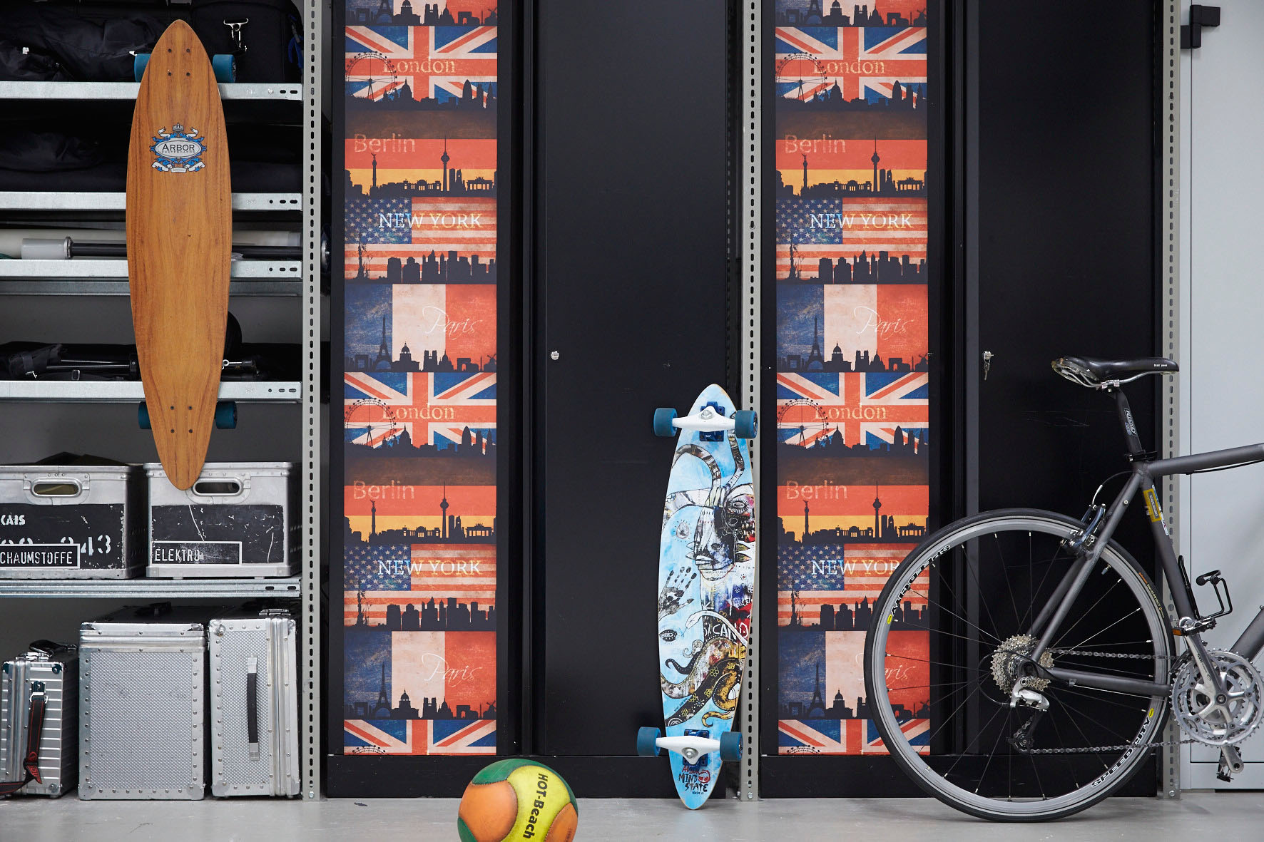 Bricoflor Stadt Tapete Selbstklebend Panel Vinyltapete mit Paris London New günstig online kaufen