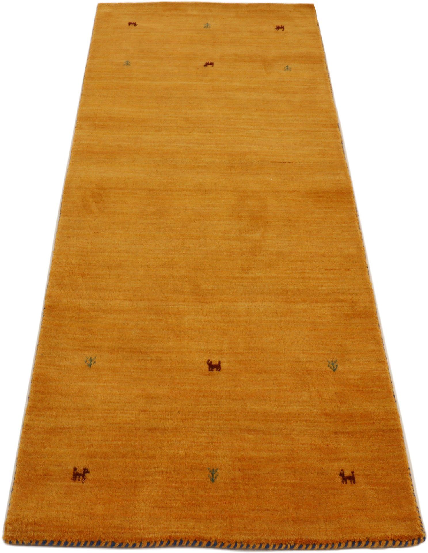 carpetfine Wollteppich »Gabbeh Uni, auch als Läufer und Rund erhältlich«, r günstig online kaufen