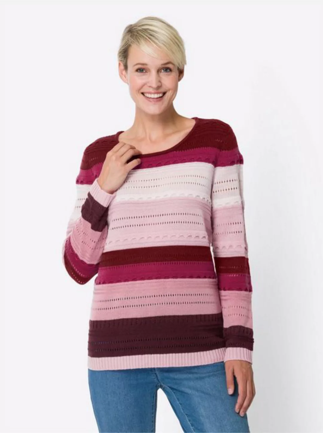 Sieh an! Strickpullover Langarm-Pullover günstig online kaufen