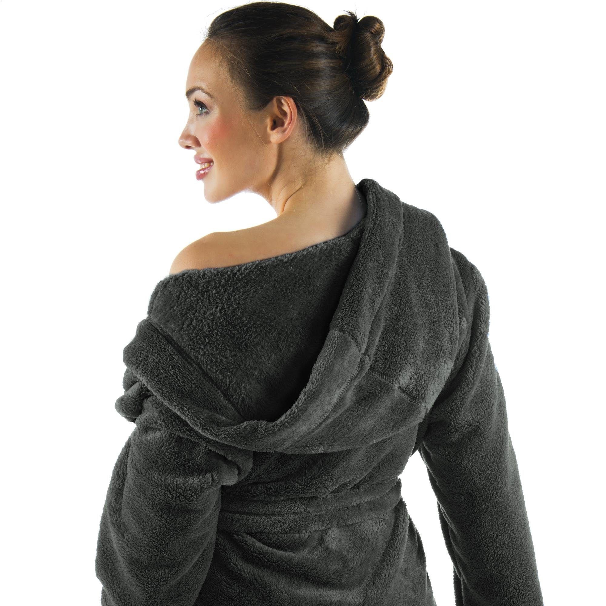 CelinaTex Bademantel Morgenmantel Damen kurz Fleece günstig online kaufen