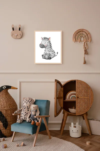 Lüttenhütt Bild mit Rahmen »oder Poster, Zebra«, Fantasy-Tiere-Zebra Bilder günstig online kaufen