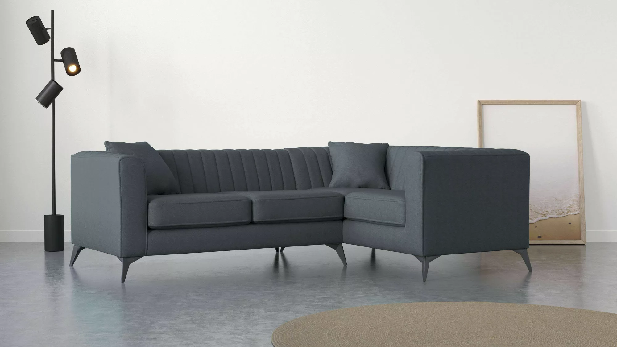 Places of Style Ecksofa »MATTHEW B/T/H: 240/167/74 cm«, L-Form, Steppung im günstig online kaufen