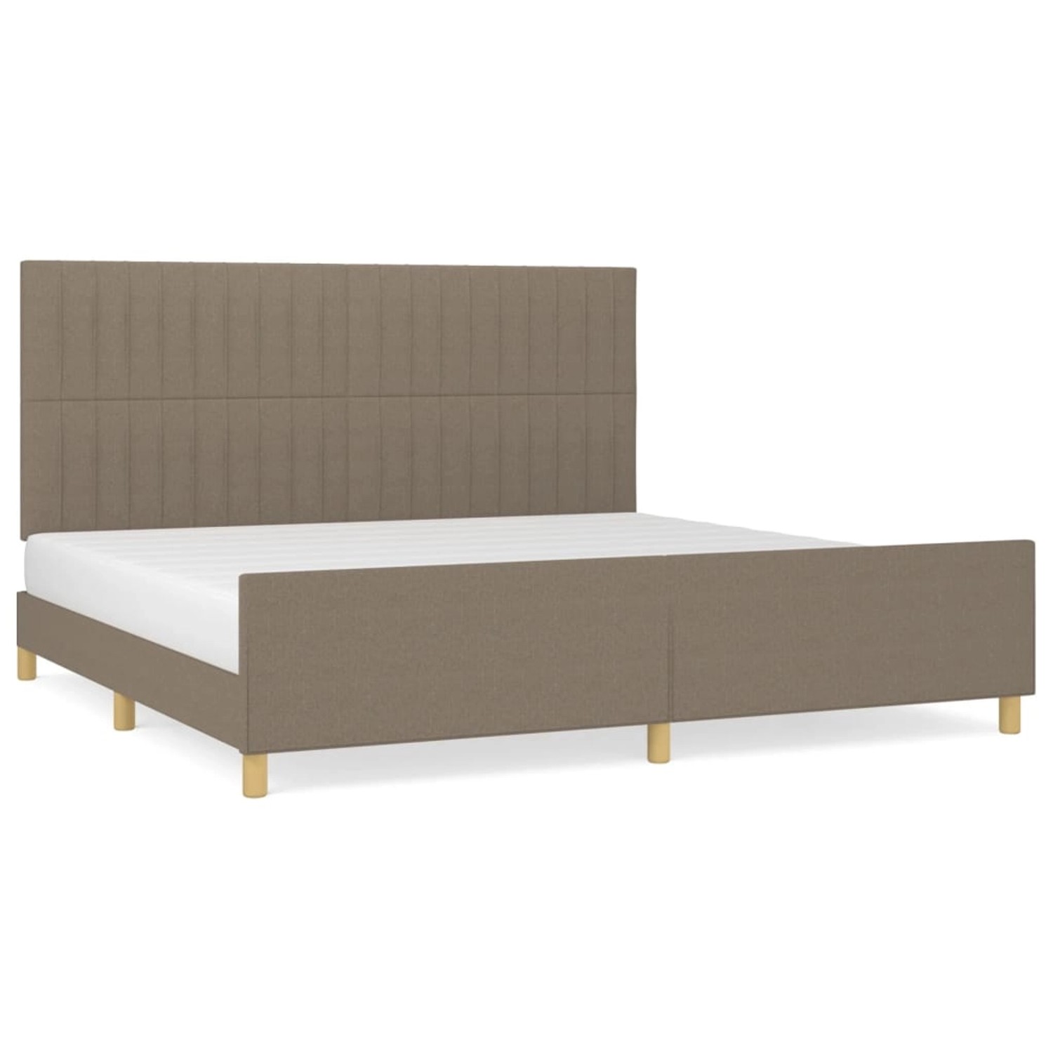 vidaXL Bettgestell mit Kopfteil Taupe 200x200 cm Stoff Modell 21359445 günstig online kaufen