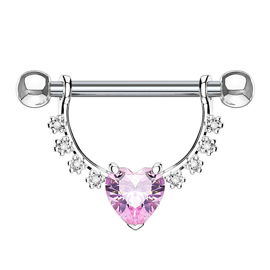 Taffstyle Intimpiercing Brustwarzenpiercing Barbell beweglich Kristall günstig online kaufen