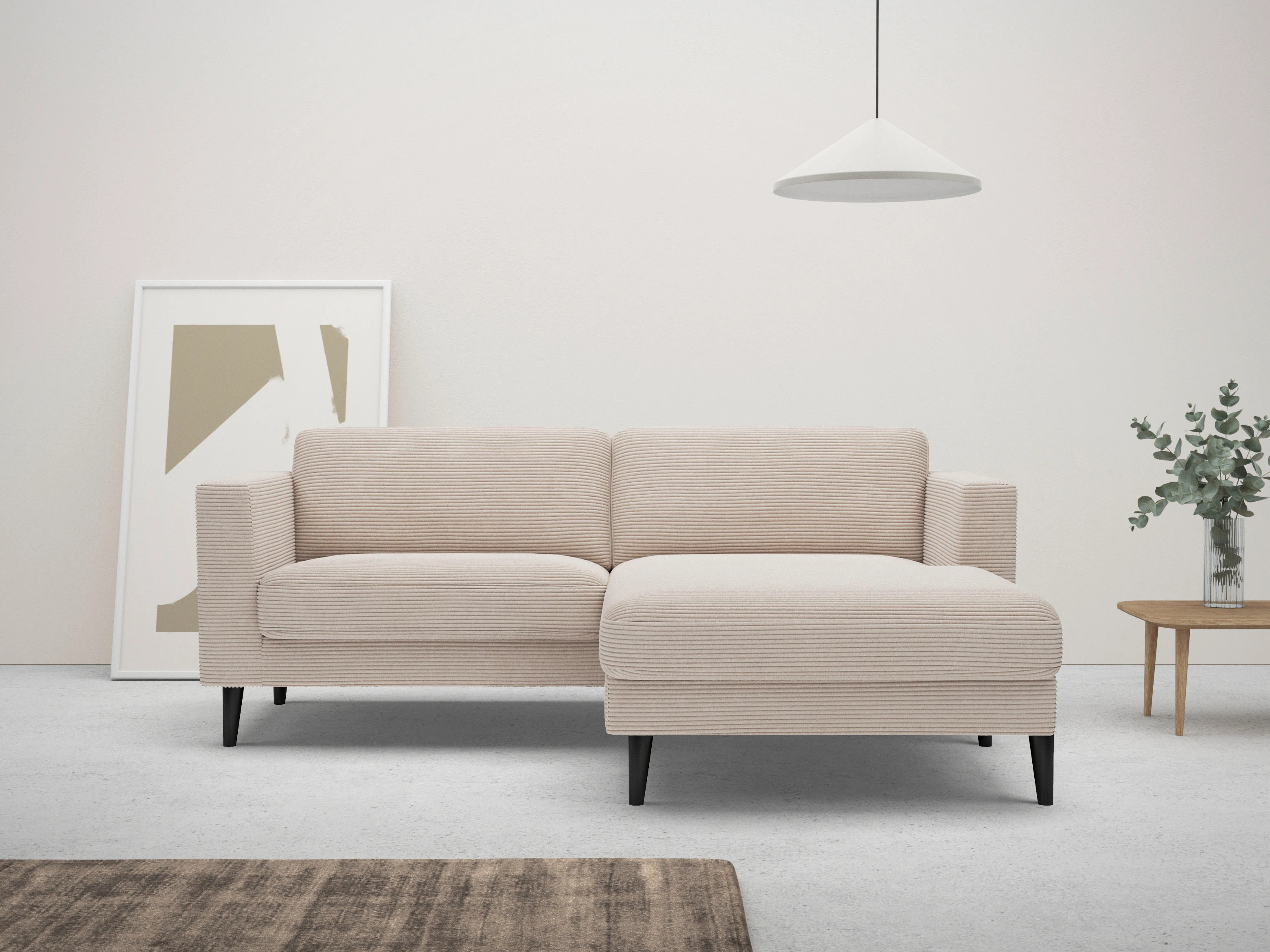 Home affaire Ecksofa "Amancey, L-Form, Cord oder weicher wasserabweisender günstig online kaufen