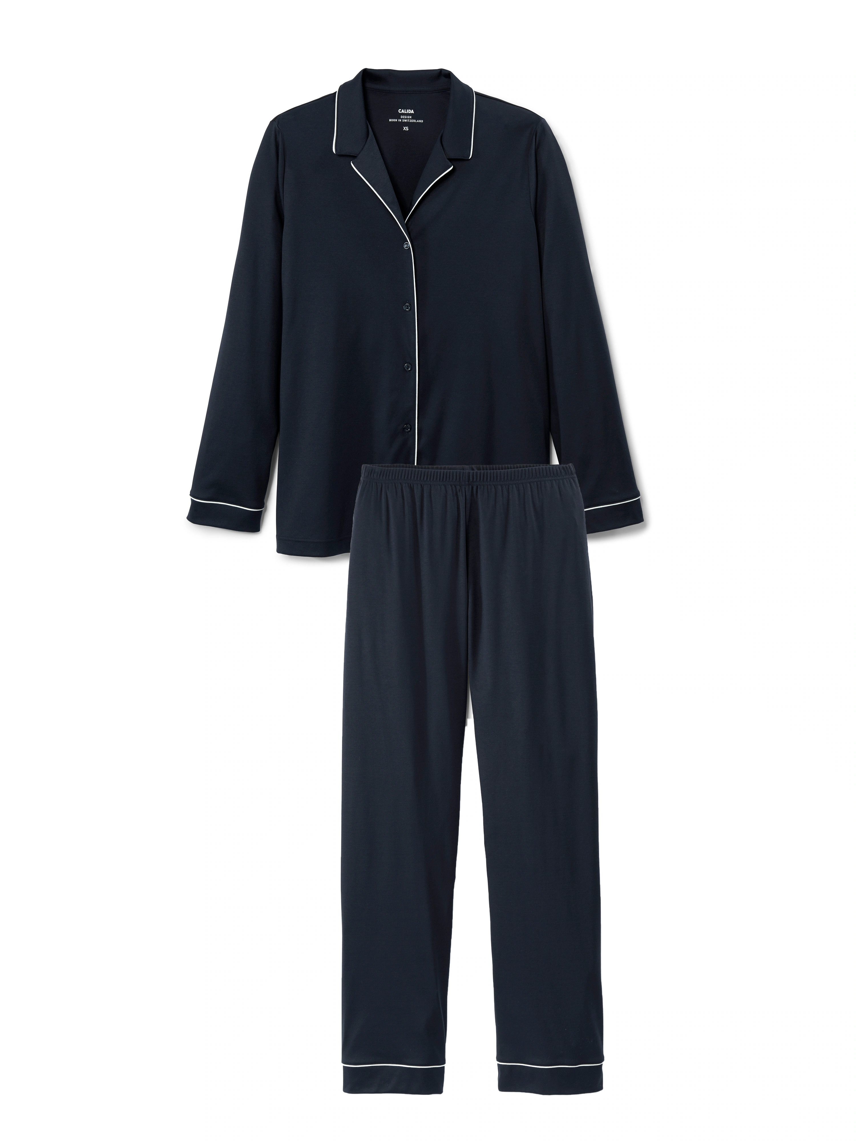 CALIDA Schlafanzug "Night Lovers", (2 tlg.), Knopfleiste, Pure Cotton, Inte günstig online kaufen