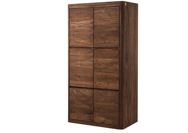 Massivmoebel24 Kleiderschrank (Sheesham 105x60x200 smoked cherry gebeizt TO günstig online kaufen