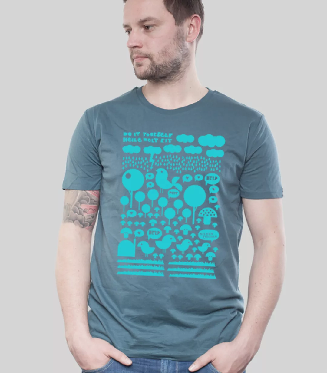 Shirt Men Denim "Heile Welt" günstig online kaufen