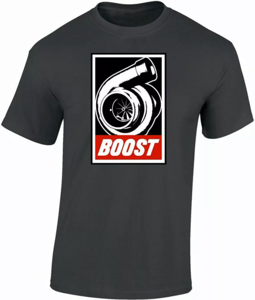 Baddery Print-Shirt Auto T-Shirt: "Boost" - Motorsport Tuning Autoliebhaber günstig online kaufen