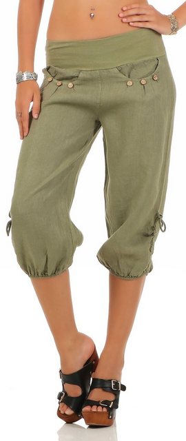 malito more than fashion Caprihose 6302 3/4 Leinenhose günstig online kaufen