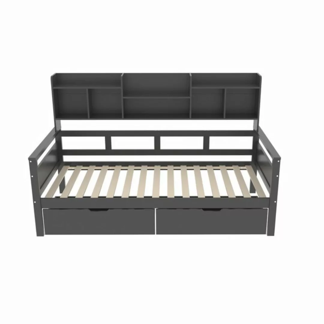 MODFU Kinderbett Schlafsofa Stauraumbett Holzbett (Schubladen und Regale, L günstig online kaufen