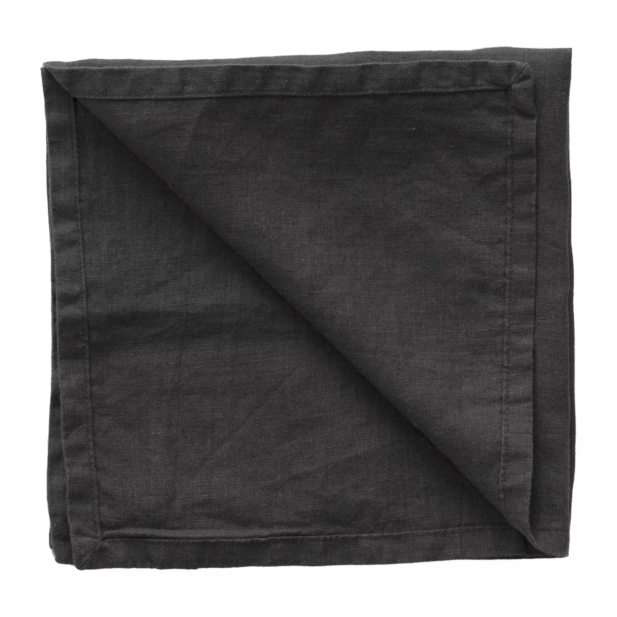 Washed linen Serviette Carbon (schwarz) günstig online kaufen