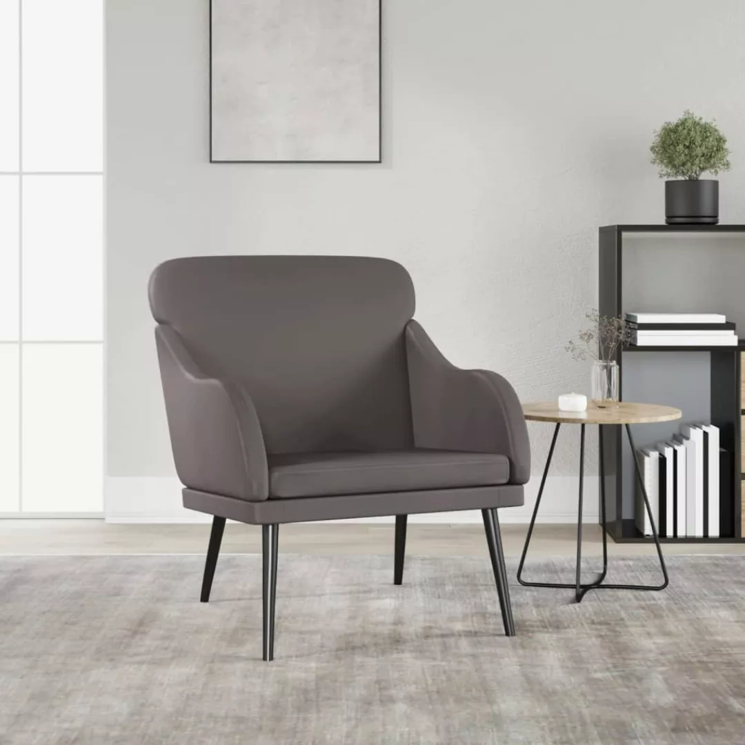 Vidaxl Sessel Grau 63x76x80 Cm Kunstleder günstig online kaufen