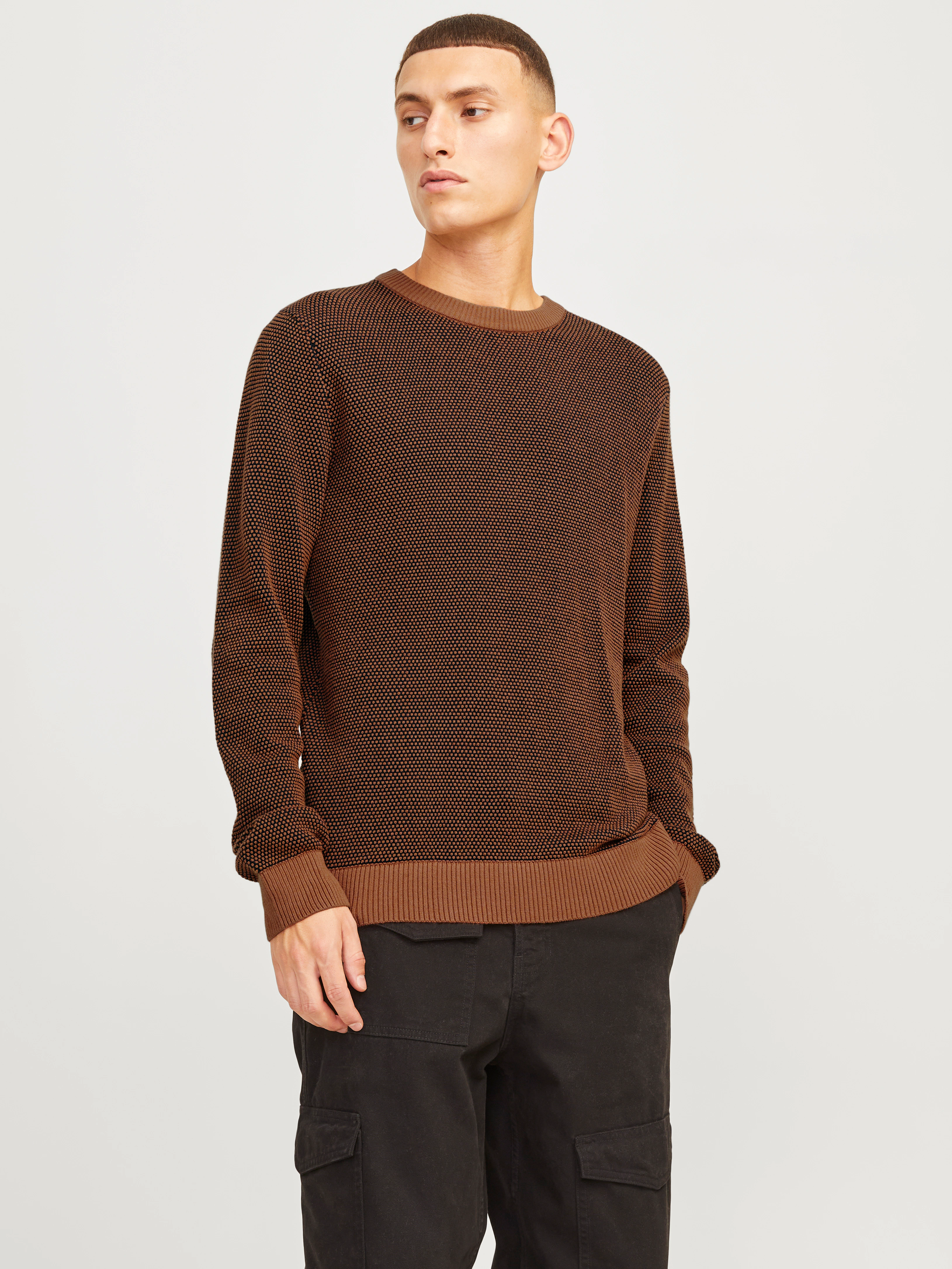 Jack & Jones Rundhalspullover "JJEGLOBE KNIT CREW NECK NOOS", in Strick Opt günstig online kaufen