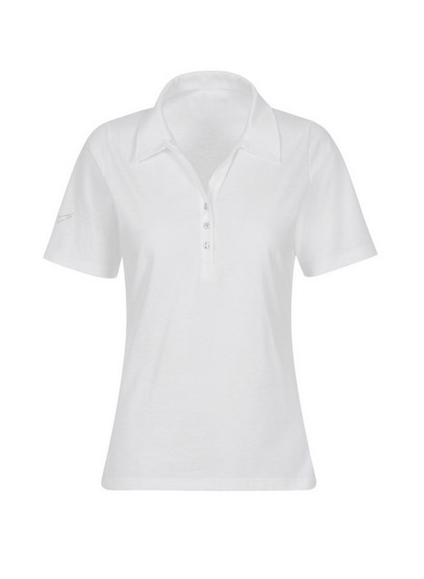 Trigema Poloshirt TRIGEMA Poloshirt aus Baumwolle mit Kristallsteinen (1-tl günstig online kaufen