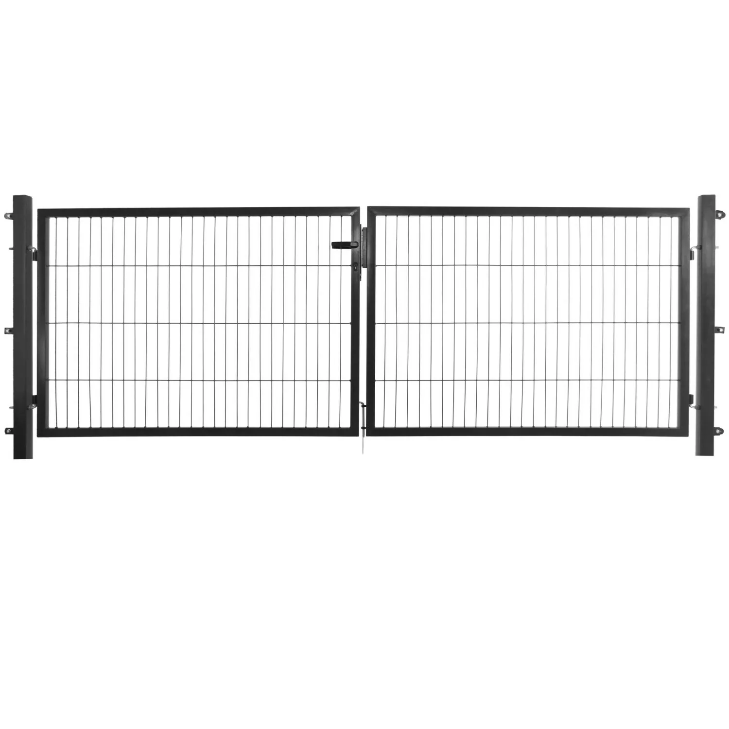 Doppeltor Basic für Doppelstabmattenzaun Anthrazit 300 cm x 100 cm günstig online kaufen