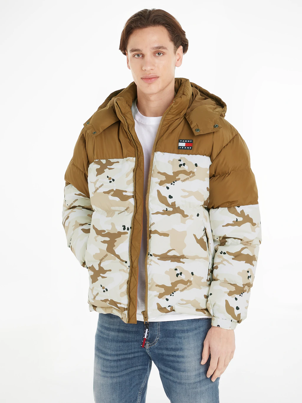 Tommy Jeans Steppjacke "TJM CLBK AOP ALASKA PUFFER", mit Kapuze günstig online kaufen