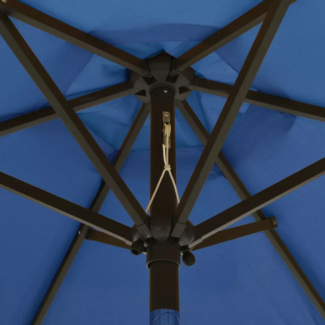 Sonnenschirm Mit Led-leuchten Azurblau 200x211cm Aluminium günstig online kaufen