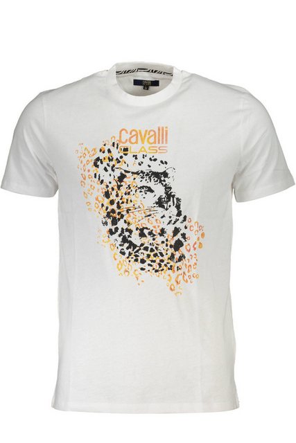 Cavalli Class T-Shirt Herren Kurzarm T-Shirt Weiß mit Rundhals und günstig online kaufen