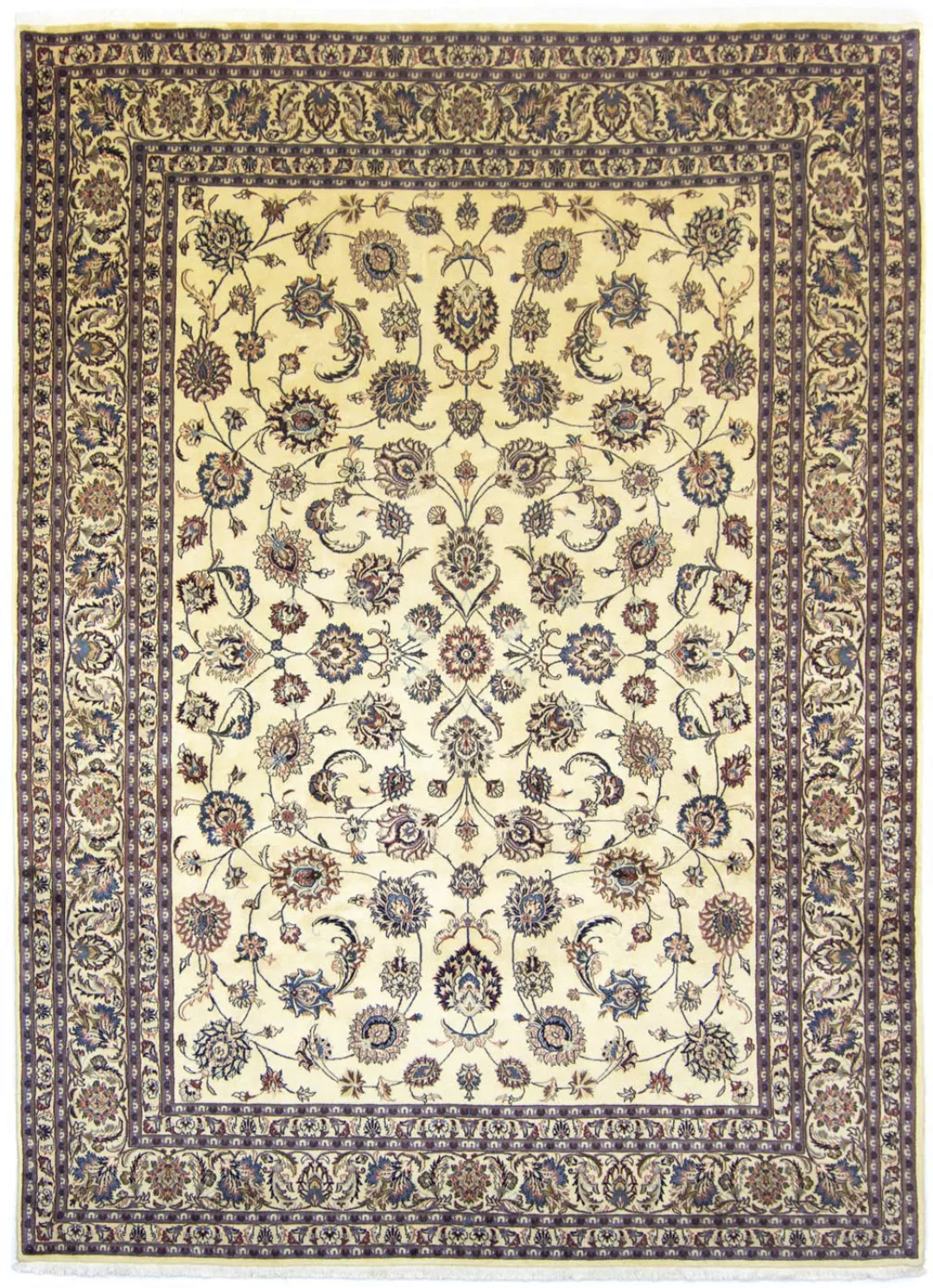 morgenland Wollteppich »Maschad Durchgemustert Beige chiaro 343 x 244 cm«, günstig online kaufen