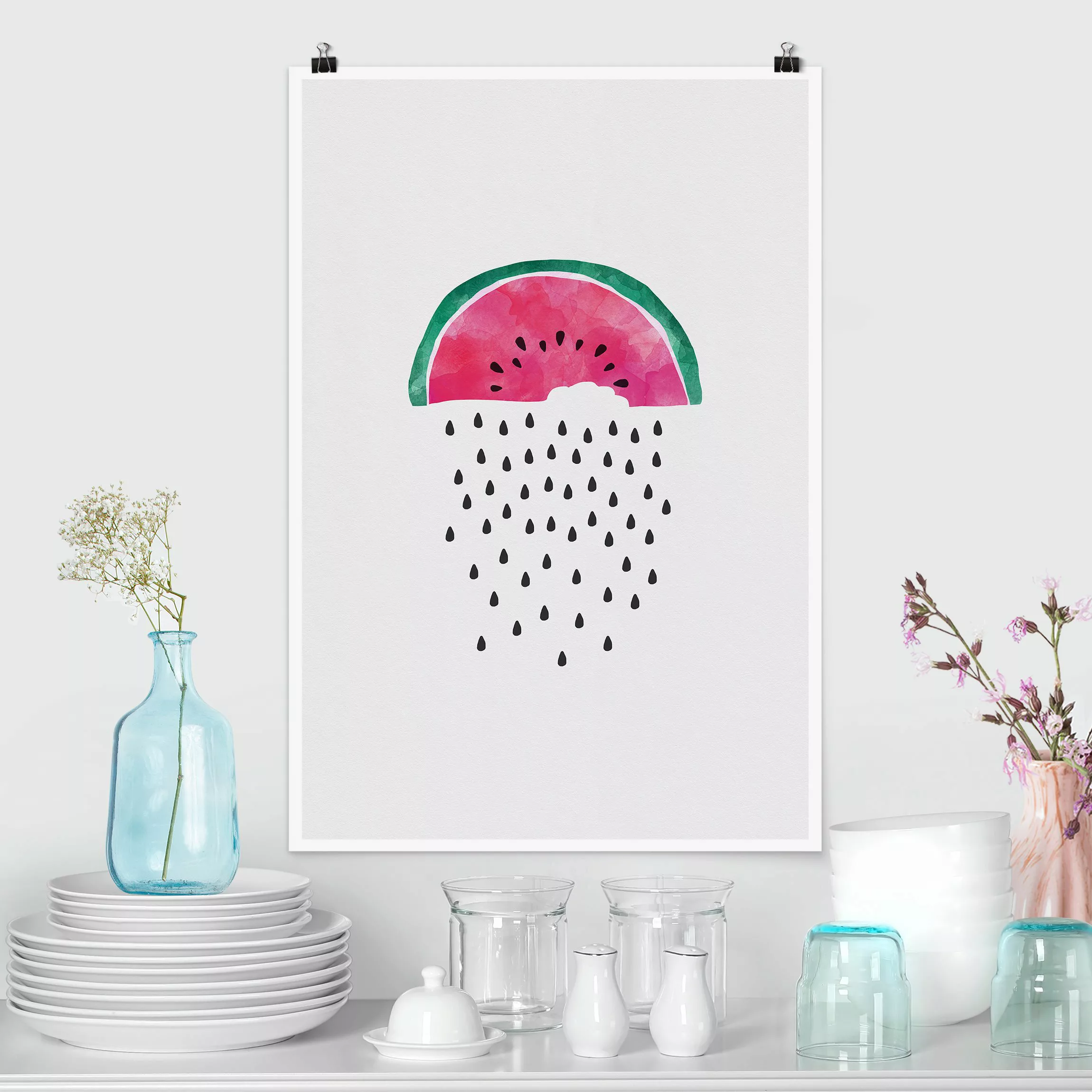 Poster Wassermelonen Regen günstig online kaufen