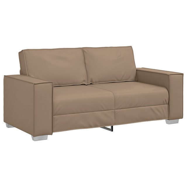 vidaXL Sofa Sofa Cappuccino Textilene, Metall, Holz 140 cm Hohe Tragfähigke günstig online kaufen