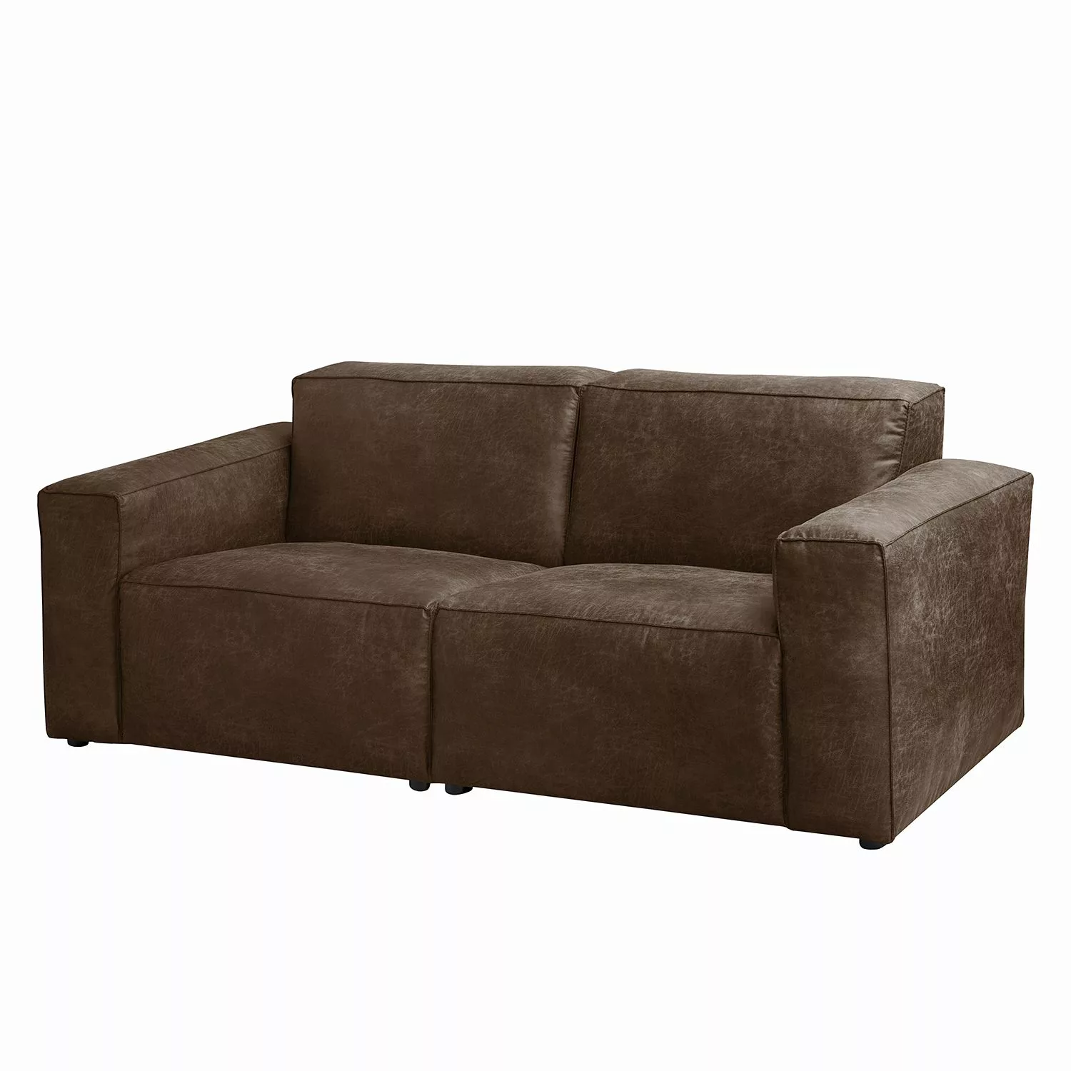 home24 ars manufacti Sofa Manchester 2-Sitzer Braun Microfaser 192x73x96 cm günstig online kaufen