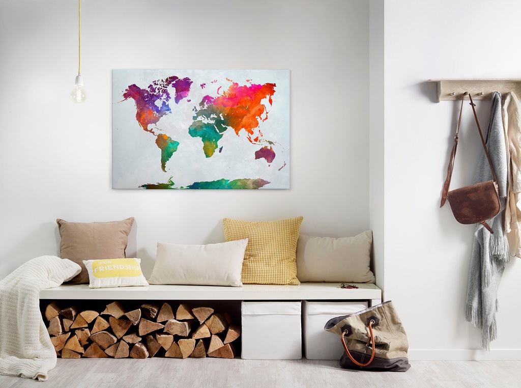 A.S. Création Leinwandbild "Global Map", Kunst-Weltkarte-Kinder, (1 St.), A günstig online kaufen