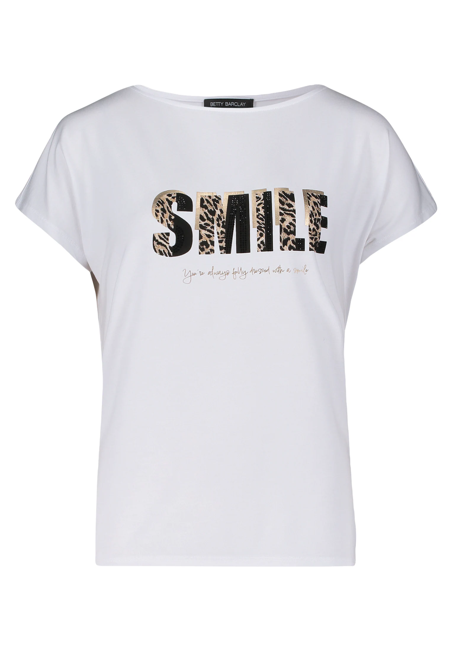 Betty Barclay Kurzarmshirt "Betty Barclay Damen Basic Shirt mit Placement", günstig online kaufen