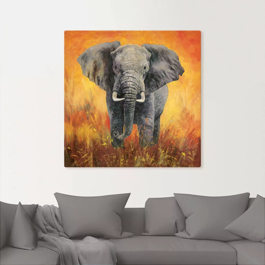 Artland Wandbild "Porträt Elefant", Elefanten Bilder, (1 St.), als Alubild, günstig online kaufen