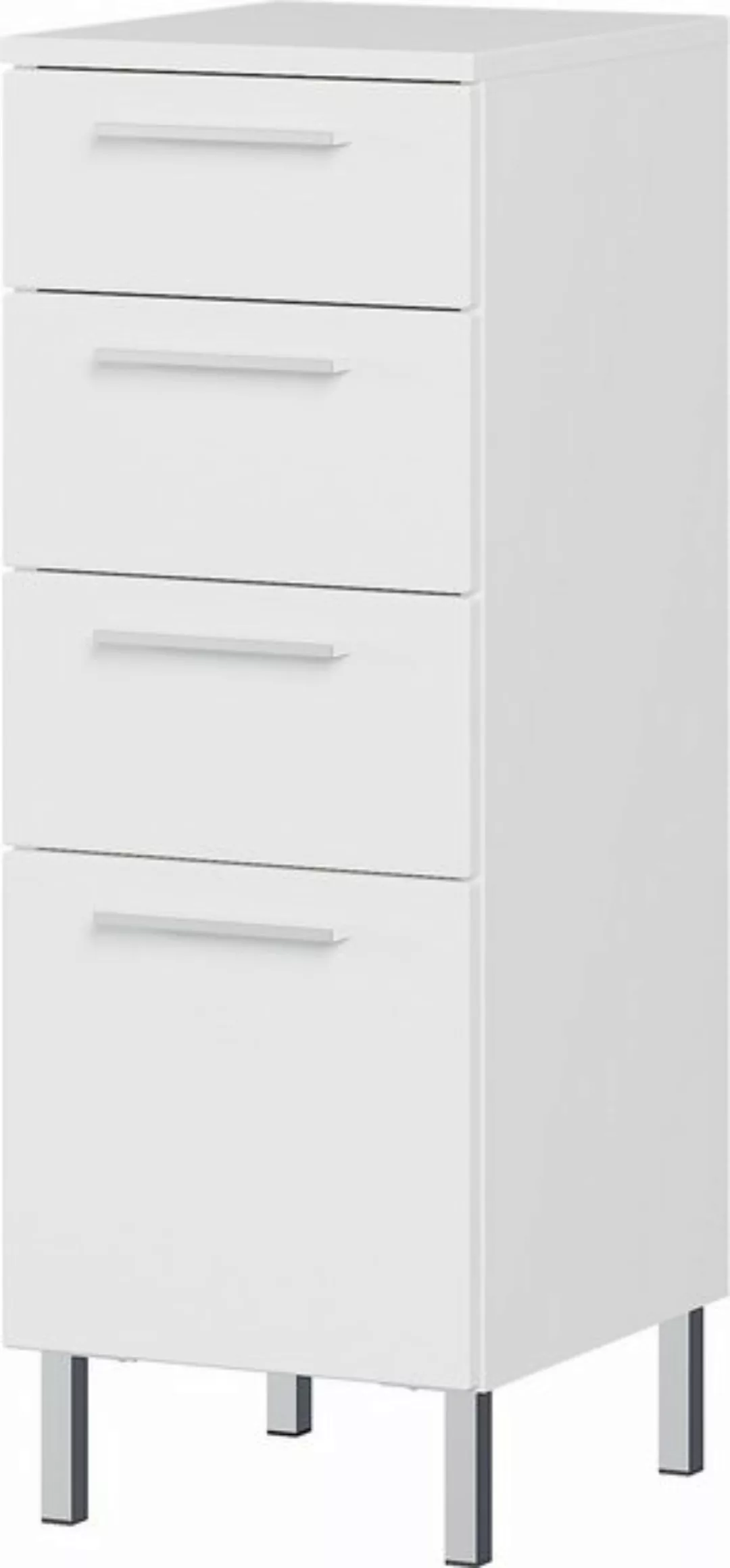 KADIMA DESIGN Hochschrank Badschrank in Supermatt-Weiß, mit 4 Schubladen, 3 günstig online kaufen