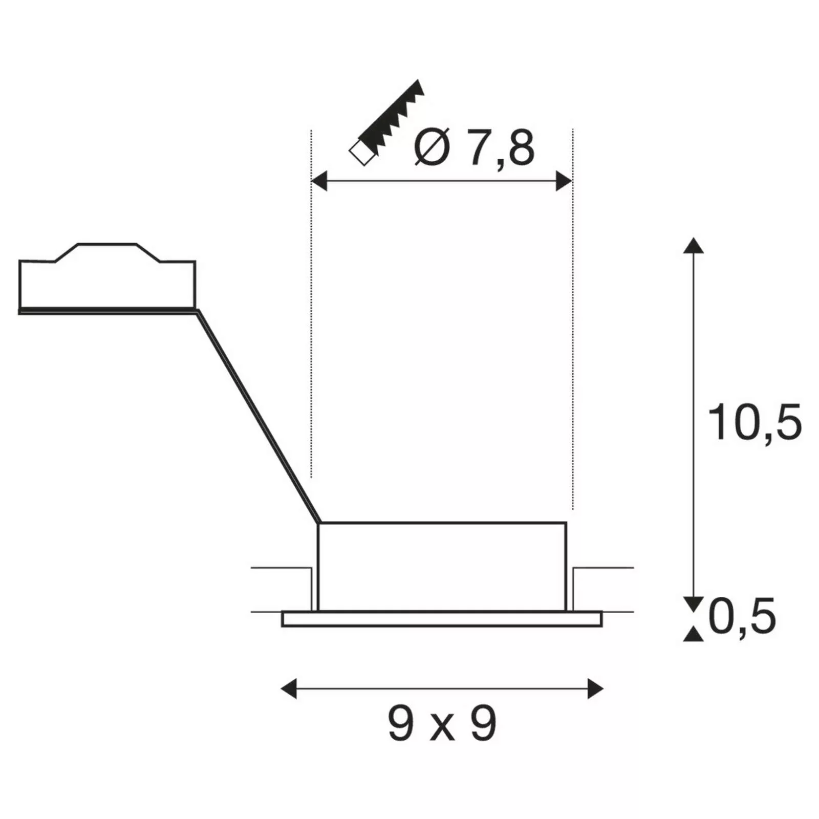 SLV Einbaustrahler New Tria 1 GU10, aluminium günstig online kaufen