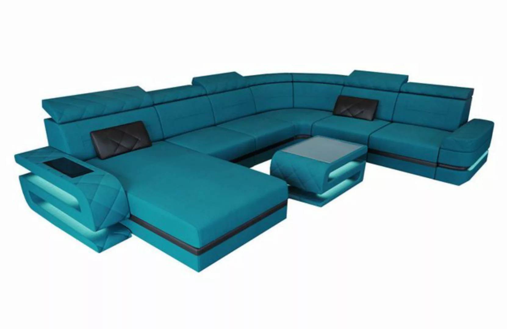 Sofa Dreams Wohnlandschaft Polster Stoff Couch Sofa Bologna XXL U Form Stof günstig online kaufen