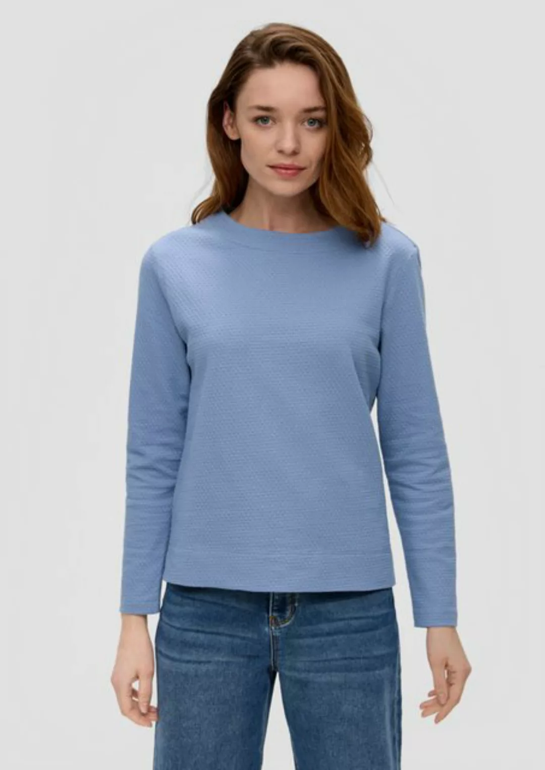 s.Oliver Sweatshirt Sweatshirt mit Dobby-Struktur günstig online kaufen