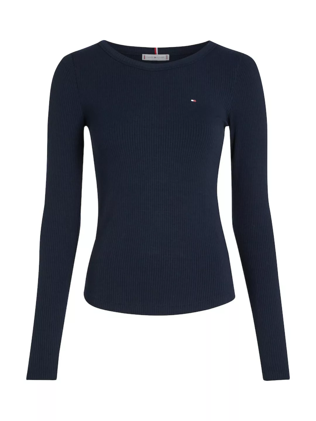 Tommy Hilfiger Langarmshirt SLIM 5X2 RIB O-NK LS in modischer Rippware günstig online kaufen