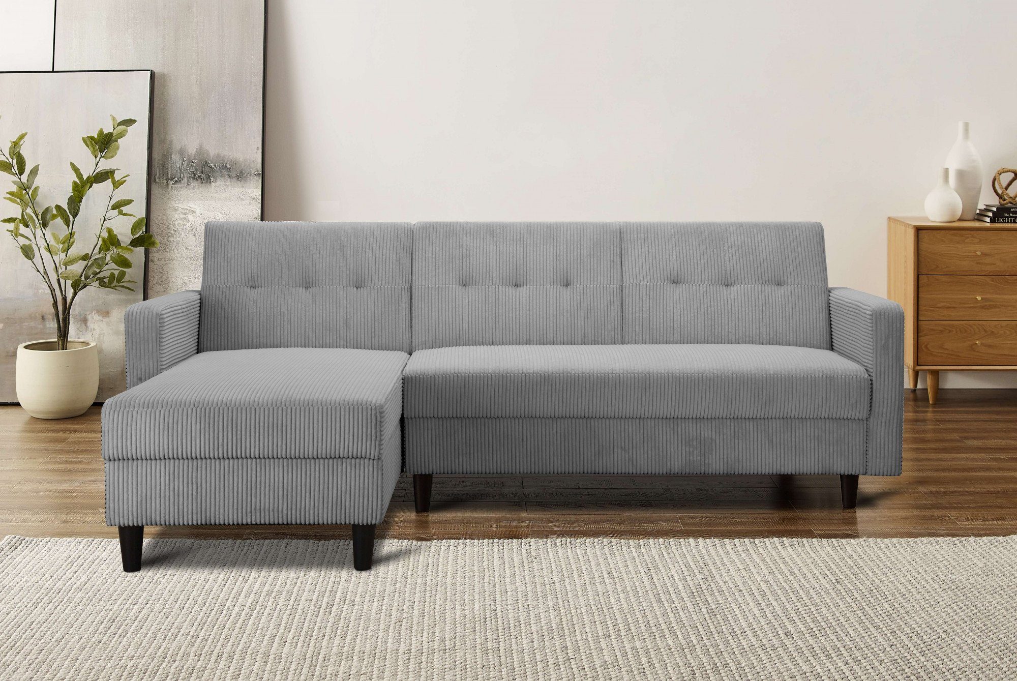 Dorel Home Ecksofa "Hartford II", mit Bettfunktion und Stauraum, Recamiere günstig online kaufen