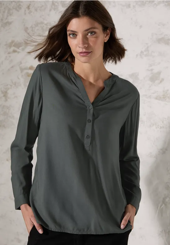 Bluse in Unifarbe günstig online kaufen